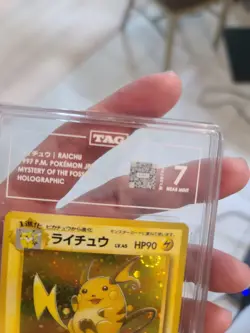 Pokemon TCG Raichu #026 Fossil Holo Vintage 1997 Japanese SWIRL TAG 7 NM JP WOTC - Image 3