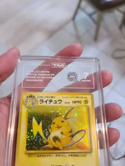 Pokemon TCG Raichu #026 Fossil Holo Vintage 1997 Japanese SWIRL TAG 7 NM JP WOTC - Image 5