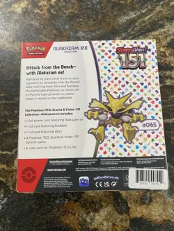 Alakazam Ex Collection Box Scarlet & Violet 151 Pokemon 2023 Factory Sealed - Image 4