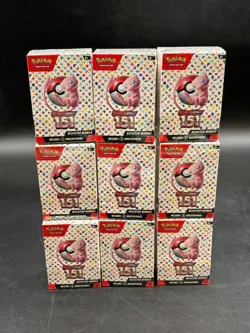 Lot of (9) Pokemon TCG Scarlet & Violet 151 Booster Bundle Boxes Sealed - Image 1