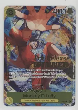 2022 One Piece Promos English Monkey D Luffy (Pre-Release Winner) - Image 1