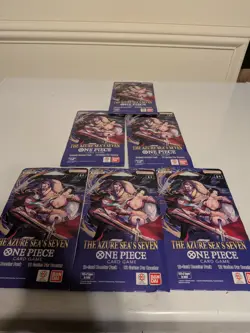 one piece azure seas seven sleeved Lot Of 6 booster packs - Image 2