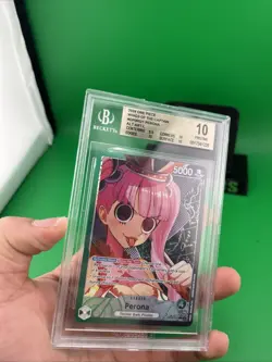 2024 ONE PIECE WINGS OF THE CAPTAIN #OP06-021 PERONA ALTERNATE ART L BGS 10 - Image 5