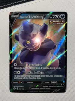 Pokemon Card Galarian Slowking V Ultra Rare Single Strike Holo 099/198 TCG - Image 2