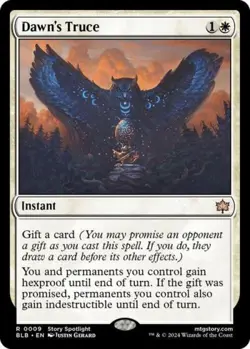 MTG English Dawn's Truce NM Normal Bloomburrow - Image 1