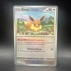 Eevee Masterball 074/131 Prismatic Evolutions Reverse Holo Pokemon Card - Image 1