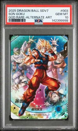 PSA 10 Son Goku God Rare Alt Art SDV7-003 Japanese Dragon Ball Super Divers Card - Image 2