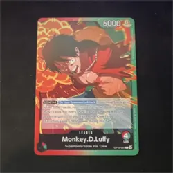 One Piece CCG Monkey.D.Luffy Leader Card 5000 Power OP13-001 Card Stock - Image 1