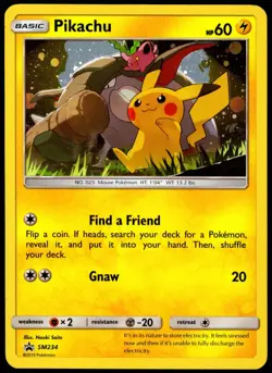 Pokemon TCG Pikachu SM234 2019 Sun & Moon Cosmos Holo Black Star Promo Card - MP - Image 1