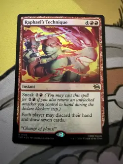 Raphael's Technique R 0105 FOIL TMNT Teenage Mutant Ninja Turtles MTG NM Card - Image 1