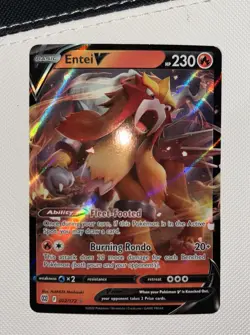 Pokemon Card Entei V Ultra Rare Holo 022/172 Brilliant Stars English TCG - Image 2