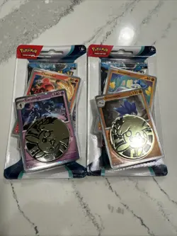 Pokemon TCG Blister Pack Set Paradox Rift Glimmora Ceruledge 2023 Cards Lot of 2 - Image 1