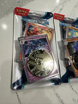 Pokemon TCG Blister Pack Set Paradox Rift Glimmora Ceruledge 2023 Cards Lot of 2 - Image 2