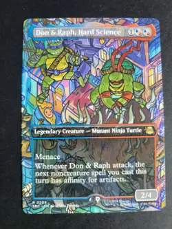 Don & Raph, Hard Science (Borderless) Rare MTG Ninja Turtles - Image 1