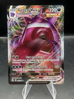 Gengar VMAX 157/264 Fusion Strike Full Art Ultra Rare Holo Pokemon Card - Image 1