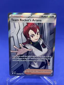 Pokemon TCG Destined Rivals Team Rockets Ariana Trainer Full Art Ultra Rare - Image 1