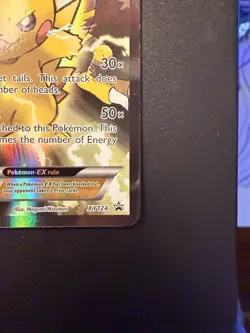 Pokemon Pikachu EX Black Star Promo Full Art Holo Card XY124 - Image 3