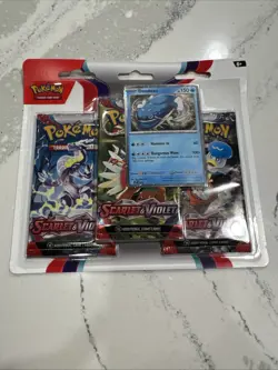 Pokemon Scarlet and Violet Base Set - 3 Pack Blister SEALED - Image 1