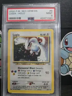 2000 Pokemon Neo Genesis Holo Lugia #9 PSA 9 MINT - Image 1