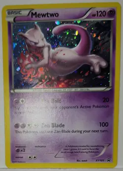 Perfect HD Fart Swirl 🌀 XY101 Cosmos Holo Black Star Promo Rare Mewtwo Pokemon - Image 4
