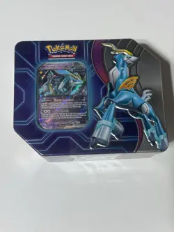 Pokemon TCG Paradox Destinies Iron Crown EX Tin Factory Sealed 5 Packs Cards + - Image 1