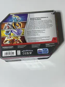 Pokemon TCG Paradox Destinies Iron Crown EX Tin Factory Sealed 5 Packs Cards + - Image 3