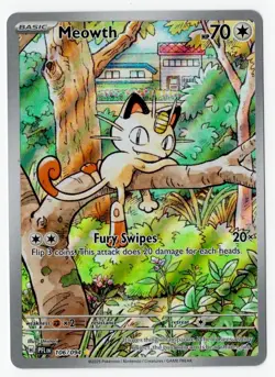 Meowth 106/094 Pokemon TCG Phantasmal Flames Illustration Rare NM - Image 1