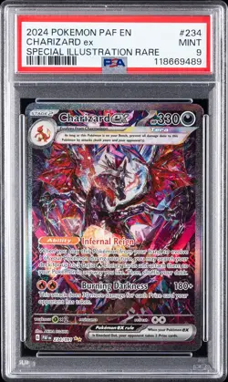 2024 POKEMON PAF EN-PALDEAN FATES SPECIAL ILLUSTRATION RARE CHARIZARD EX PSA 9 - Image 1