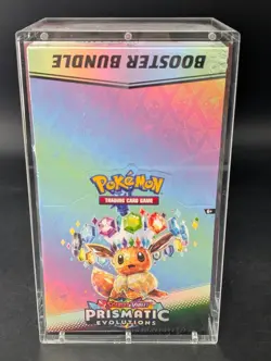 Pokemon SV8.5 Prismatic Evolutions Sealed Booster Bundle Display W/Acrylic Case - Image 1