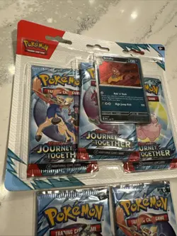Pokemon TCG 3-Pack Booster Blister - Sv09: Journey Together + 2x Sealed Packs - Image 4