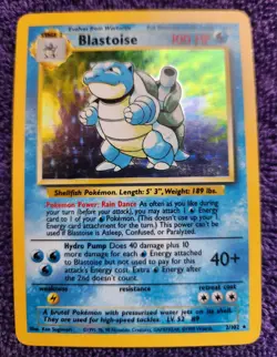 Blastoise Base Set 2/102 Holo Rare Pokemon WOTC *NICE* - Image 1