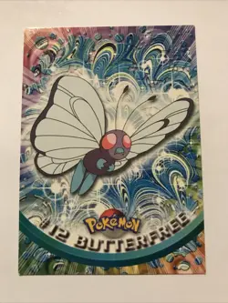 Pokemon Topps Butterfree #12 Non Holo Blue Logo NM - Image 1