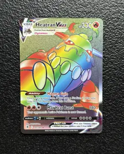 Pokemon TCG - Heatran VMAX 191/189 - Rainbow Secret Rare - Astral Radiance *NM - Image 1