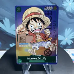 One Piece Monkey D. Luffy 1st Anniversary Tournament P-037 Stamped Promo Holo NM - Image 1