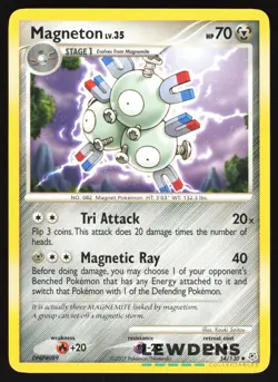Magneton - 54/130 - Uncommon - Diamond & Pearl Base - Pokemon Card - Image 1