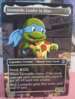 Leonardo, Leader in Blue (Borderless) Teenage Mutant Ninja Turtles Foil - Image 1