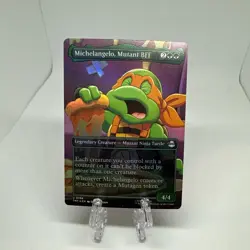Michelangelo, Mutant BFF | 198 | Uncommon | Borderless Foil | TMNT | MTG - Image 1