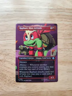 Raphael, Most Attitude (Borderless) Teenage Mutant Ninja Turtles Foil (U) NM - Image 1