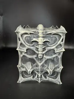 Gothic Bone Deck Box – MTG Commander Card Storage Case – Hand Painted Fantasy - Image 1