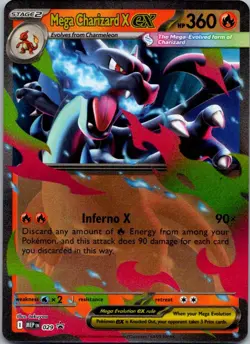 Mega Charizard X ex 029 Holo Promo Mega Evolution Promo Pokemon Near Mint - Image 1