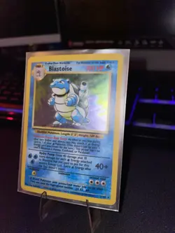 Pokemon Blastoise Base Set Holo Rare 2/102 100 HP Stage 2 English Card - Image 1