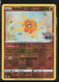 Solrock Reverse 39/78 - Pokemon Go - PTCG - NM - Image 1