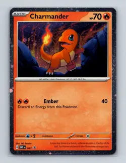 Charmander 047 Pokemon Scarlet & Violet Black Star Promo Cosmos Holo Card NM+ - Image 1