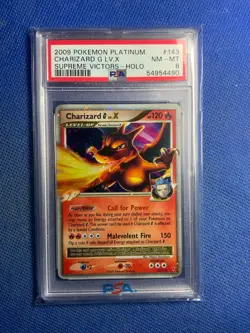 2009 Pokemon Platinum Charizard G Lv. X Supreme Victors-Holo PSA NM 8 - Image 1