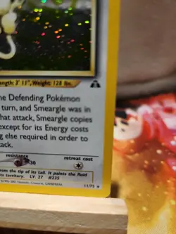 Pokemon TCG Smeargle Neo Discovery 11/75 Clean Swirl Holo Rare MP/HP - Image 5