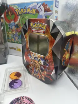 Pokemon Empty Tin Lot Lunch box coin pikachu puzzle cards foil ex collectible - Image 4