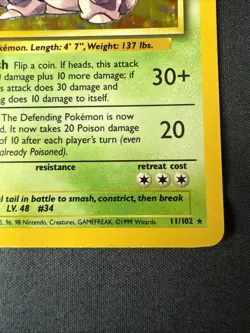 Pokemon Nidoking Holo Shadowless Base Set 11/102 NM 1999 WOTC Rare Vintage - Image 4