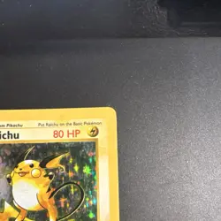 Pokemon TCG Raichu Base Set (Shadowless) Holo Rare 14/102 80 HP 1999 English - Image 3