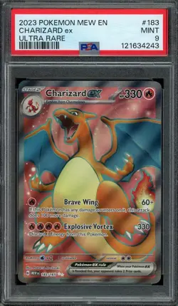 Charizard ex Pokemon 2023 SV 151 Full Art Ultra Rare 183/165 PSA 9 MINT - Image 1