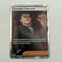 Pokemon TCG Giovanni's Charisma 197/165 LP Ultra Rare SV: Scarlet & Violet 151 - Image 2